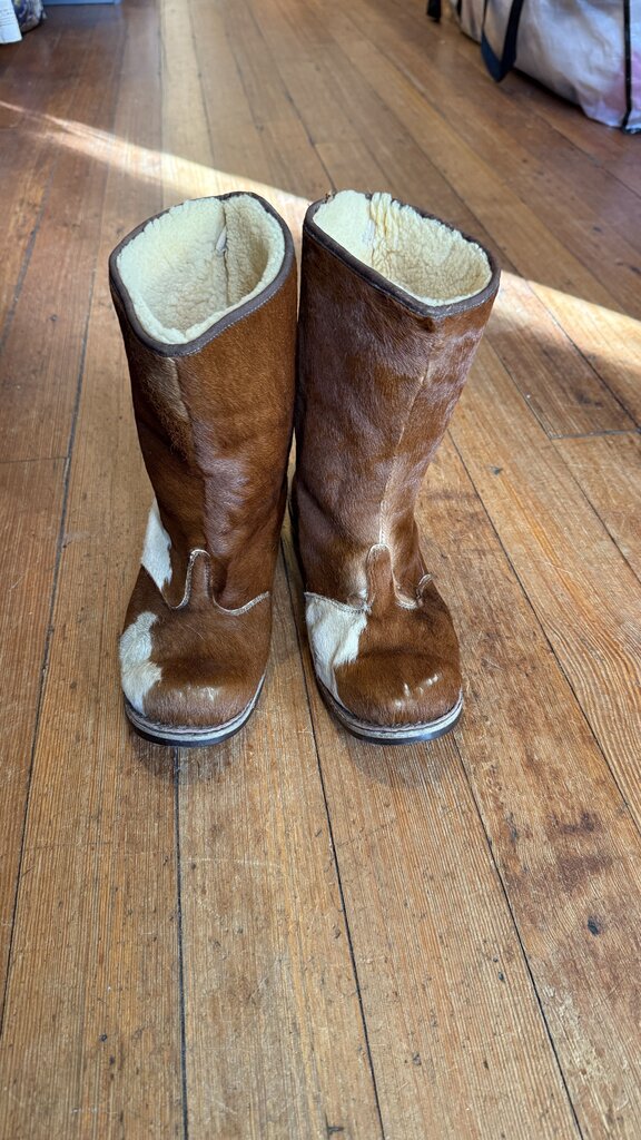 Shearling Calf Hair Booties