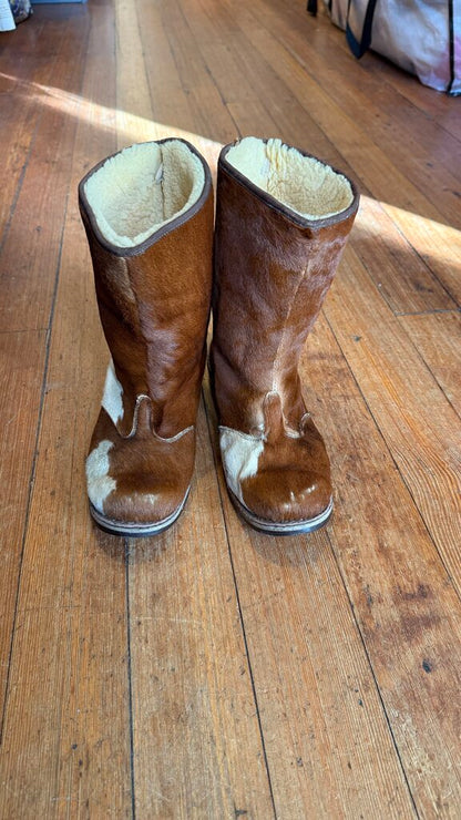 Shearling Calf Hair Booties