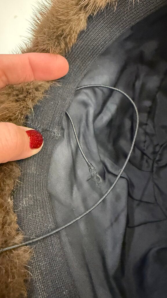 Vintage Fur Trim Hat