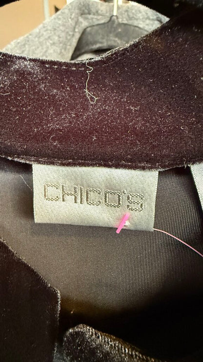 Mockneck Velvet Jacket