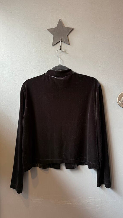 Mockneck Velvet Jacket