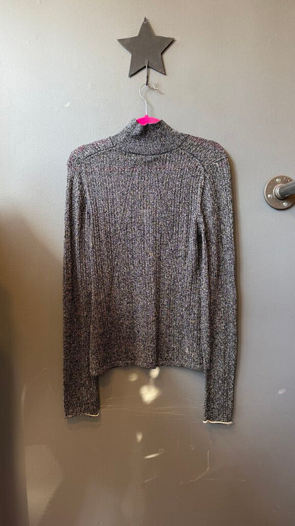 Glitter Ribbed Turtleneck