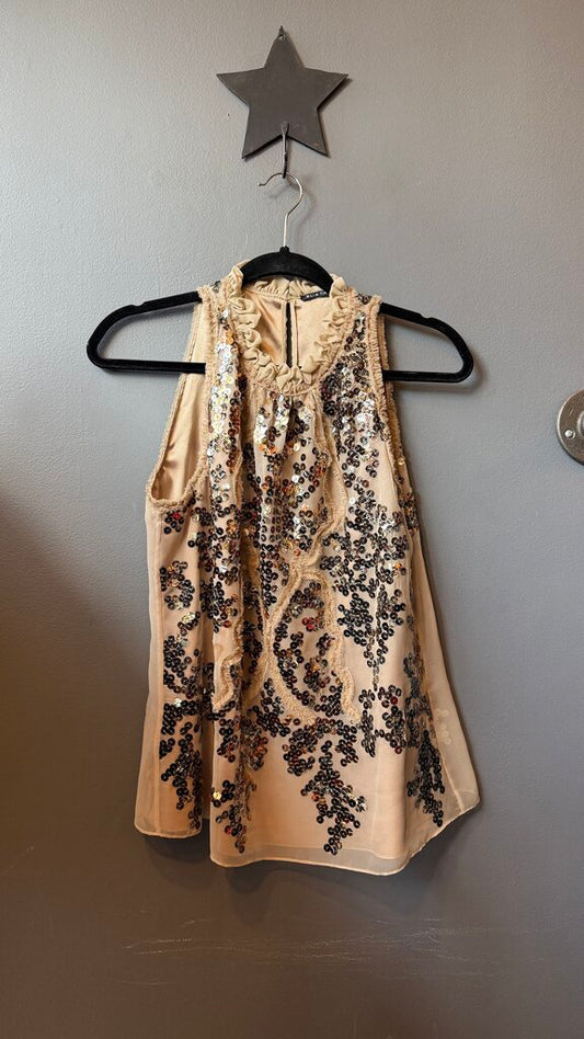Sequin Sleeveless Blouse