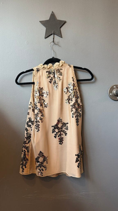Sequin Sleeveless Blouse