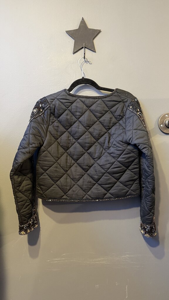 Beaded Quilted Crop Jacket