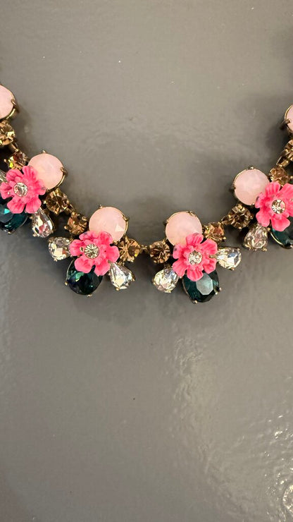 J.Crew Flower Rhinestone Jewelry