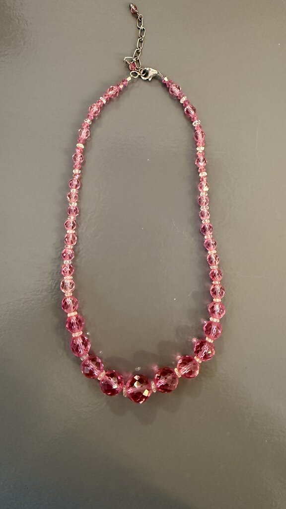Vintage Glass Graduated Necklace