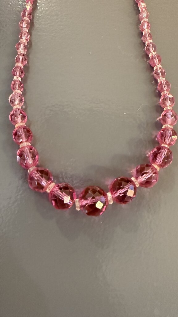 Vintage Glass Graduated Necklace