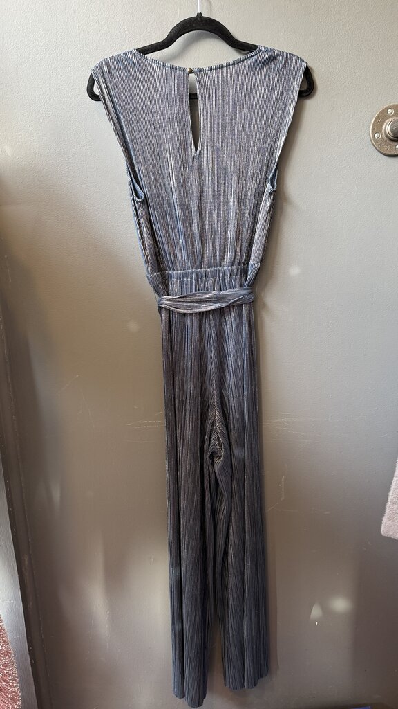 Shimmer Pleat Wide Leg Jumpsuit