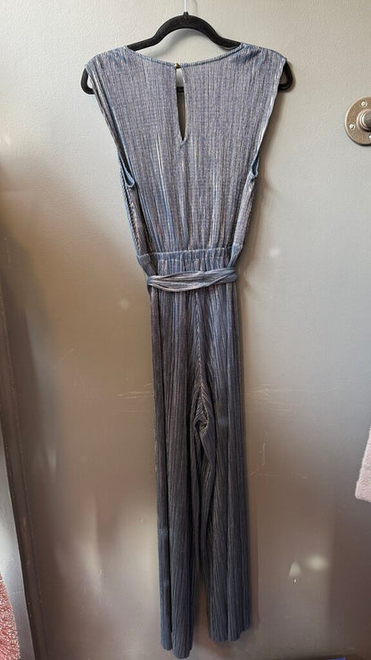 Shimmer Pleat Wide Leg Jumpsuit
