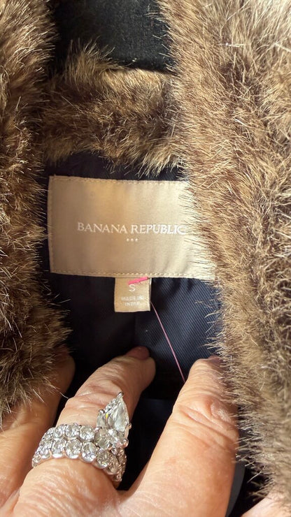 Faux Fur Collar Wool Blend Coat