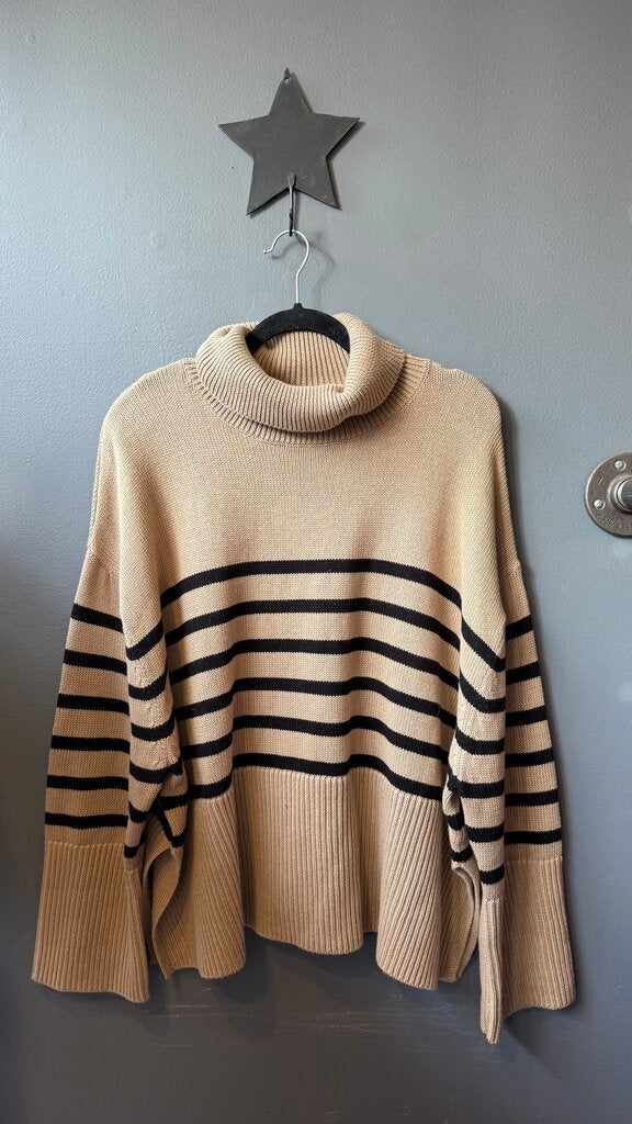 Striped Turtleneck Sweater