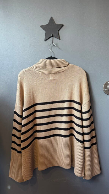 Striped Turtleneck Sweater