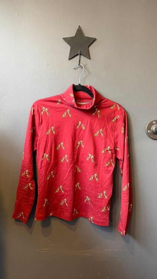 Rabbit Print Turtleneck Tee