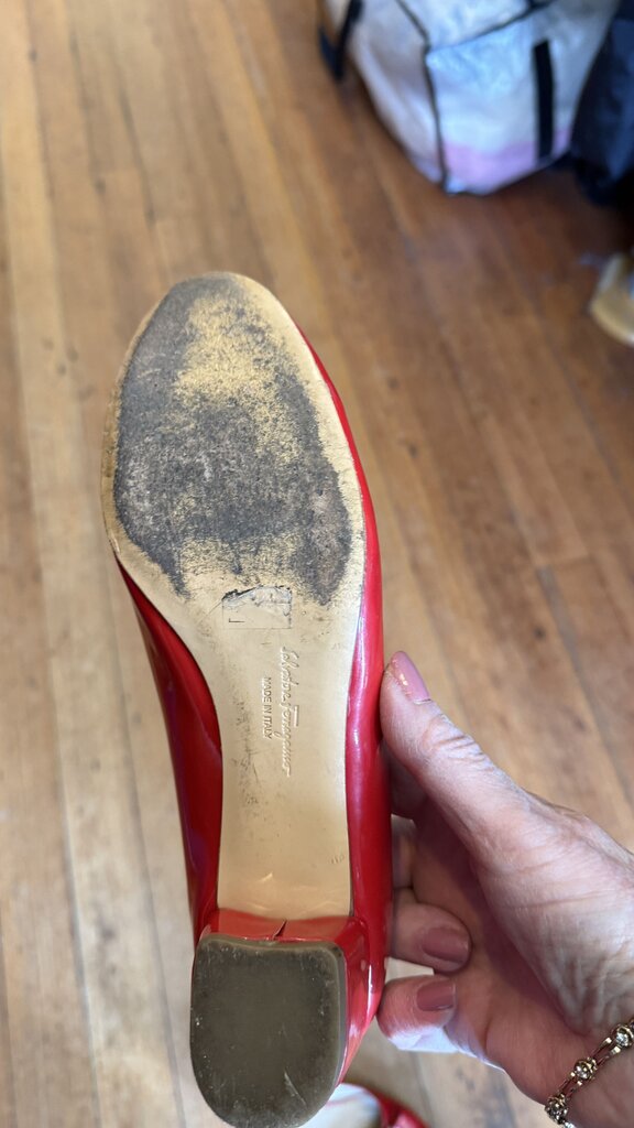 Patent Bow Block Heels