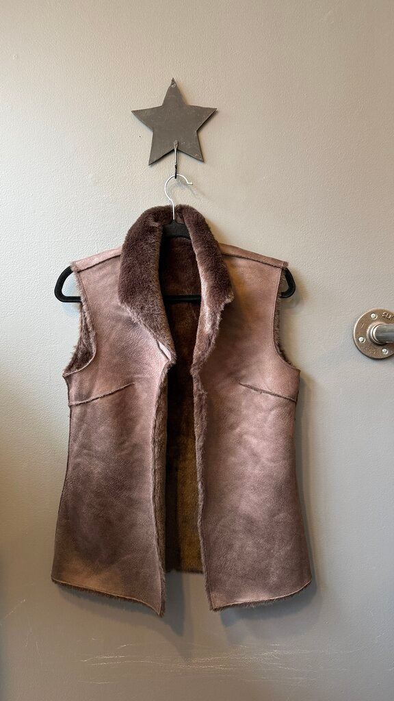 Reversible Faux Fur Suede Vest