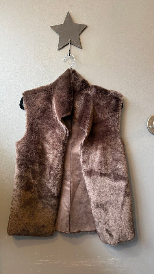 Reversible Faux Fur Suede Vest
