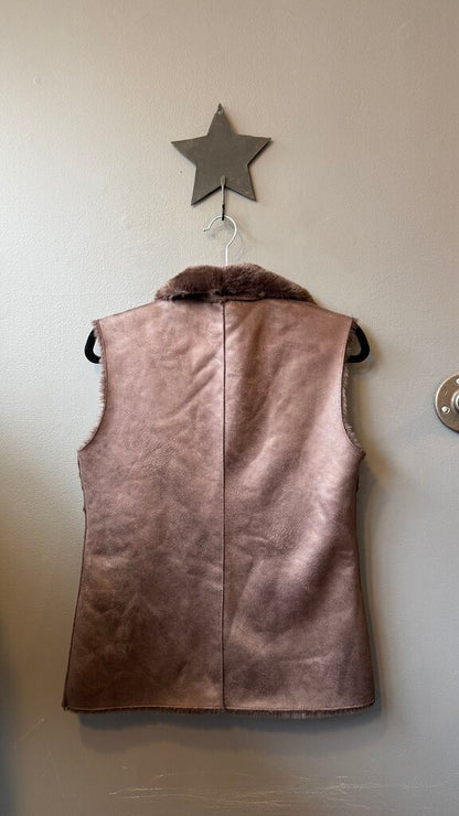 Reversible Faux Fur Suede Vest