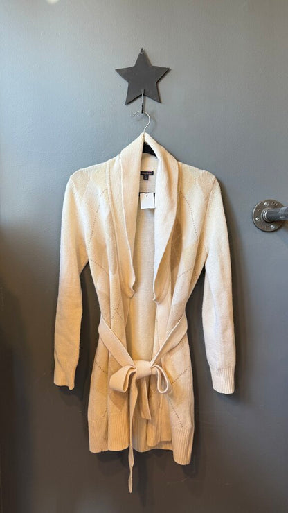 Lambswool Argyle Duster Cardigan Sweater