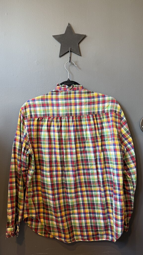 Vintage Flannel Button Up Blouse
