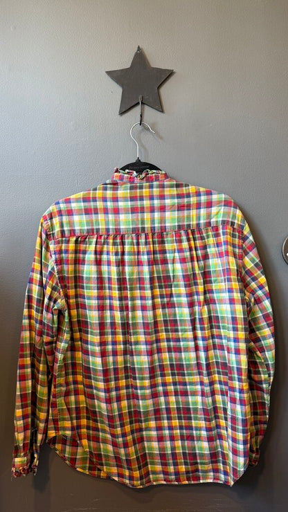 Vintage Flannel Button Up Blouse