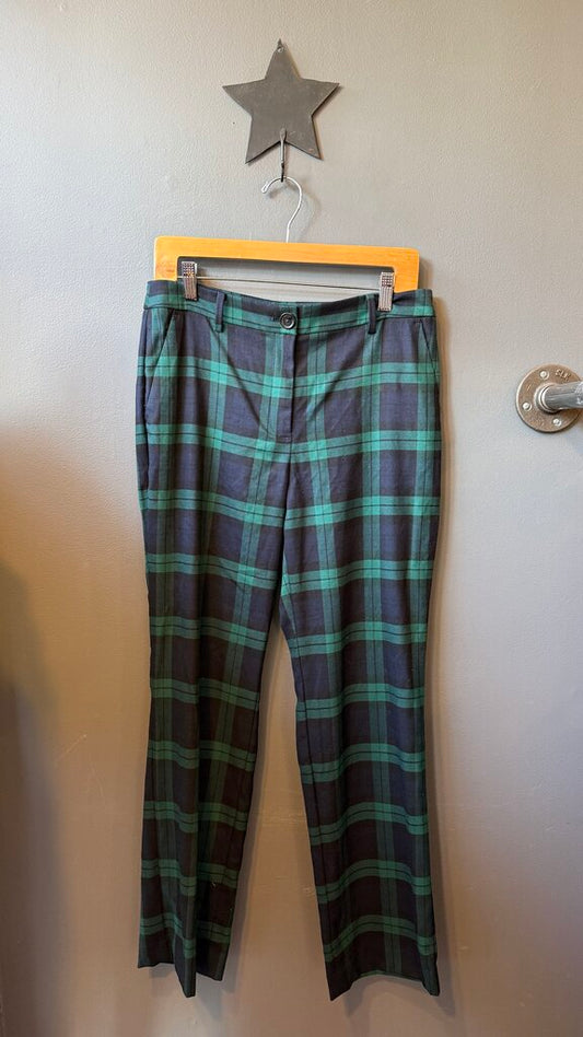 Blackwatch Wool Blend Straight Pants