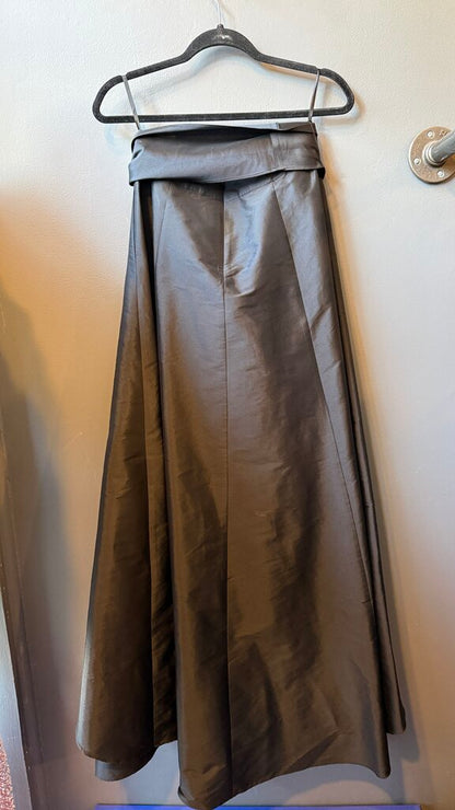 Satin Sash Ball Maxi Skirt
