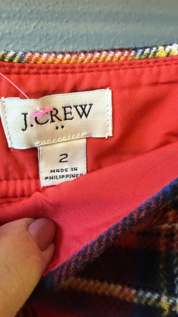 Tartan Wool Blend Aline Skirt