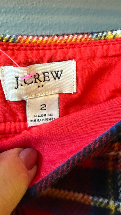 Tartan Wool Blend Aline Skirt