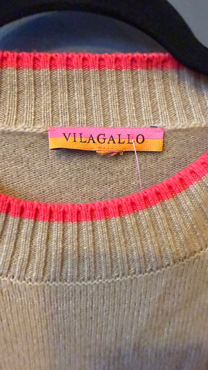 Color Trim Wool Sweater