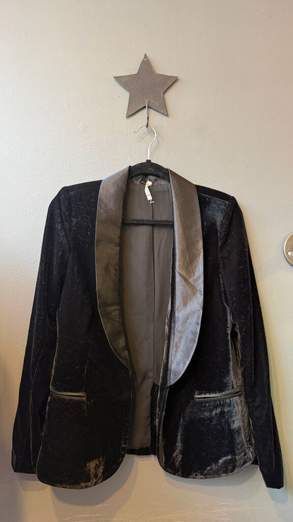 Velvet Shawl Collar Blazer