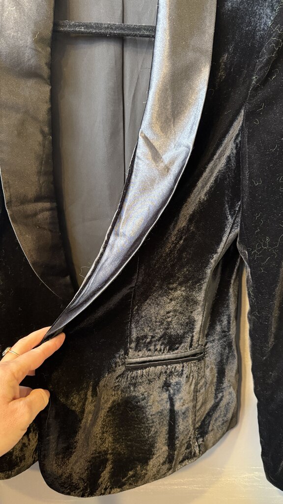 Velvet Shawl Collar Blazer