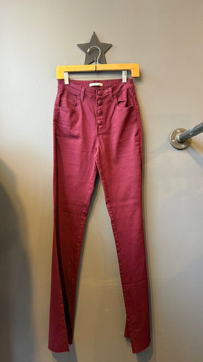 Covered Button Flare Jeans