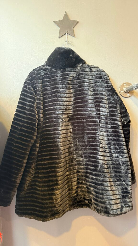 Reversible Faux Fur Puffer Coat