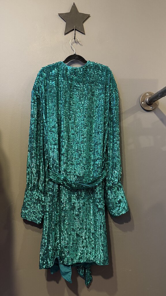 Sequin Wrap Mini Dress