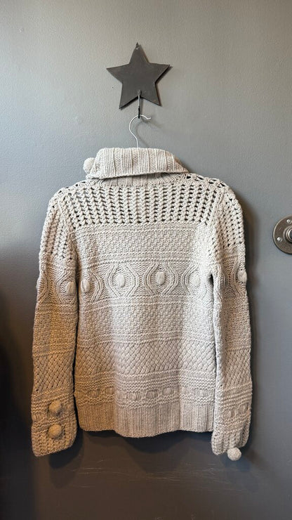 Pom Pom Cashmere Turtleneck Sweater