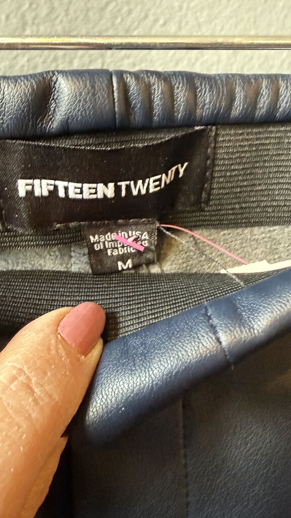 Split Hem Faux Leather Pants