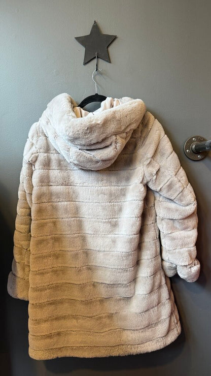 Reversible Faux Fur Hooded Coat
