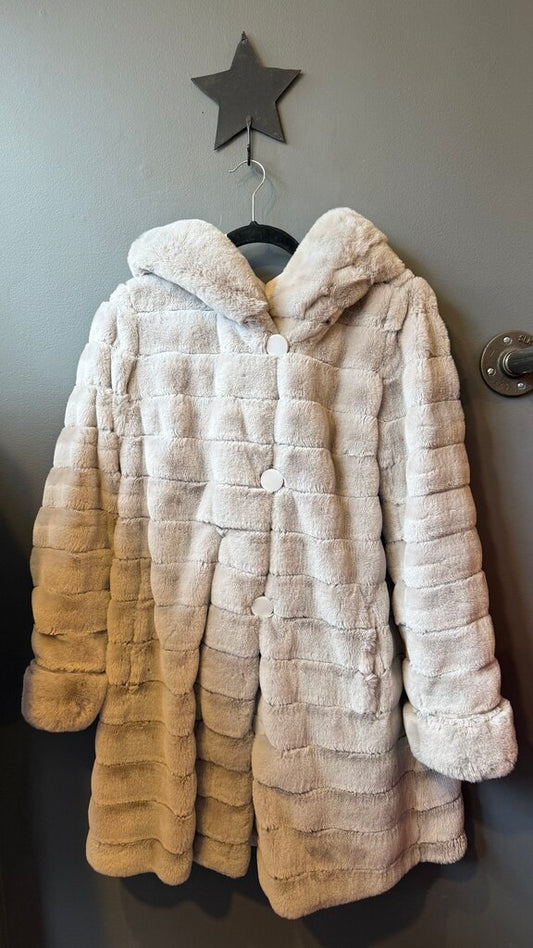 Reversible Faux Fur Hooded Coat