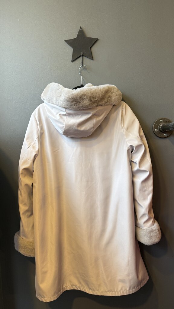 Reversible Faux Fur Hooded Coat