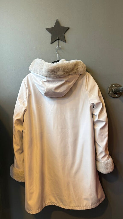 Reversible Faux Fur Hooded Coat