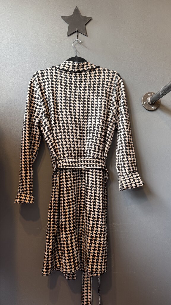 Houndstooth Long Cardigan Sweater
