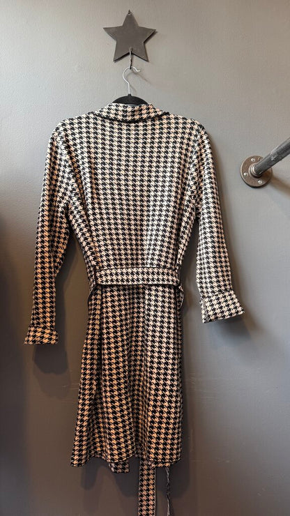 Houndstooth Long Cardigan Sweater