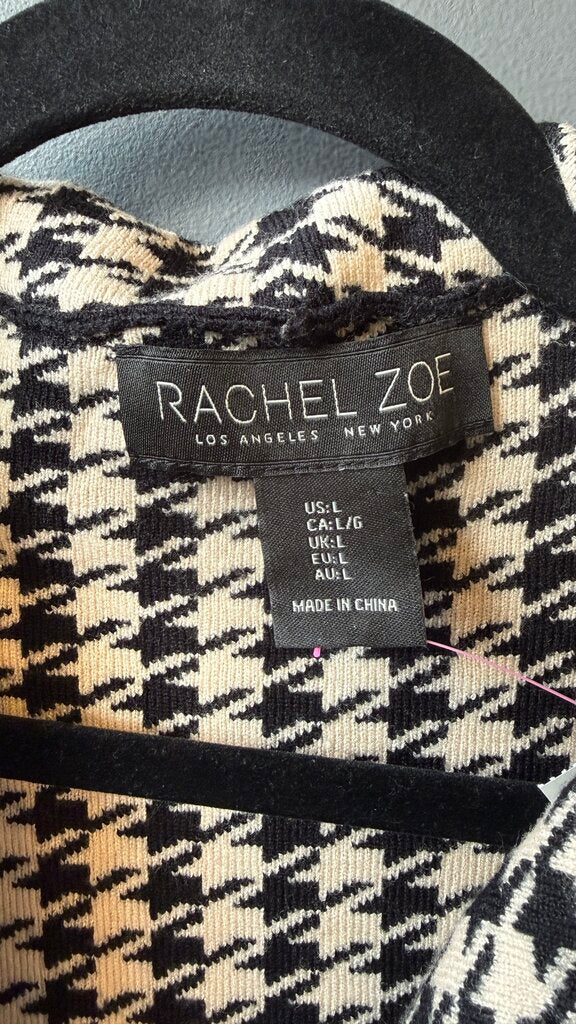 Houndstooth Long Cardigan Sweater