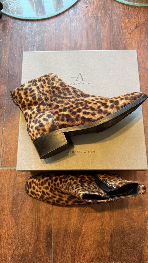 Ponyhair Leopard Booties