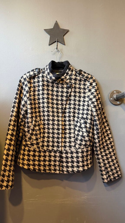 Houndstooth Asymmetrical Coat
