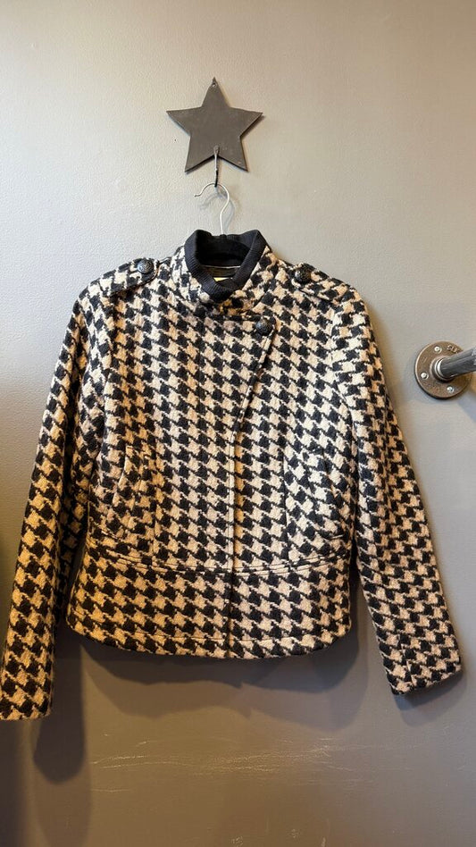 Houndstooth Asymmetrical Coat