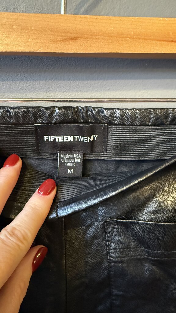 Wide Leg Faux Leather Pants