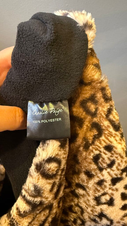 Faux Fur Leopard Funnelneck Scarf