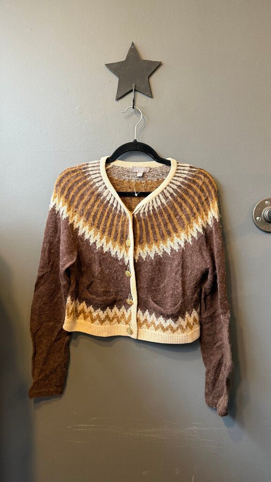 Crop Alpaca Blend Cardigan Sweater